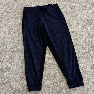 Athleta snake print blue joggers.